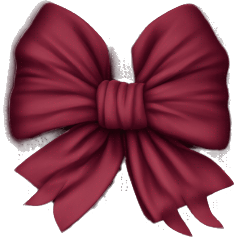 Realistic blankets neatly folded in a burgundy bow emoji