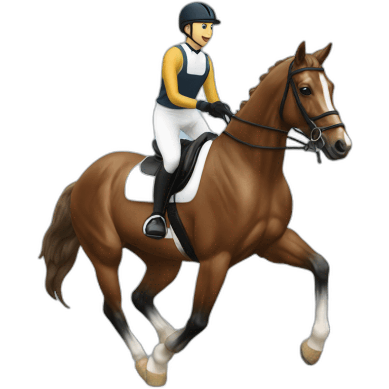 Eventing horse on cross country emoji