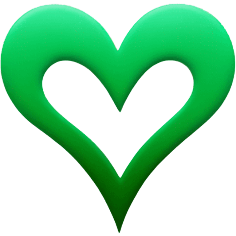 Green ombré heart  emoji