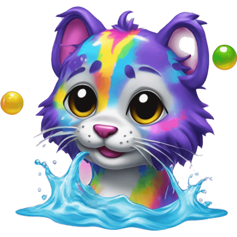 Lisa frank animal in water  emoji