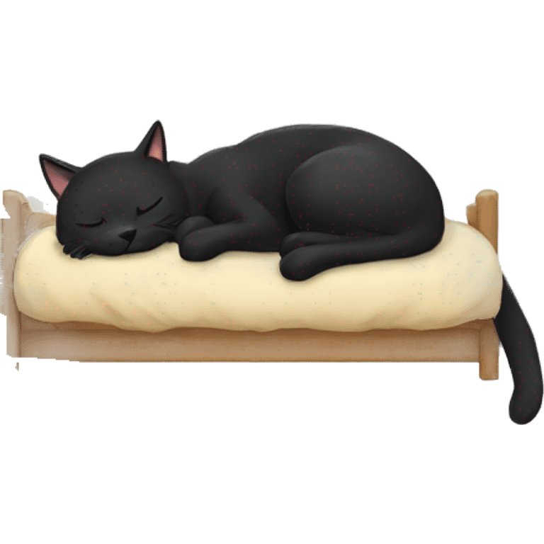 black cat sleeping emoji