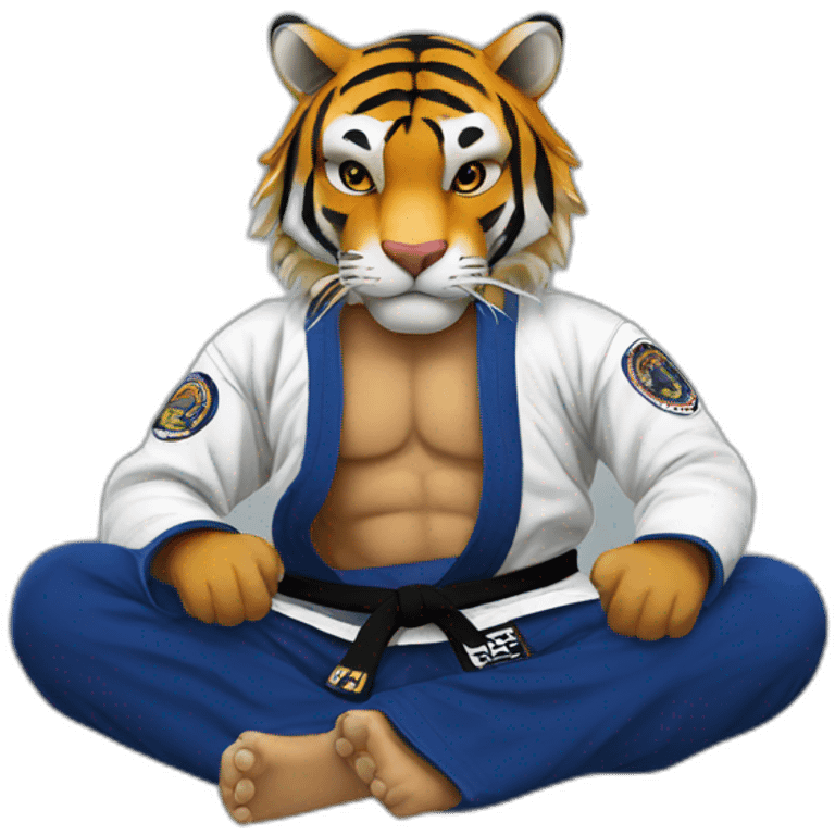 BJJ seated guard  Tiger  emoji