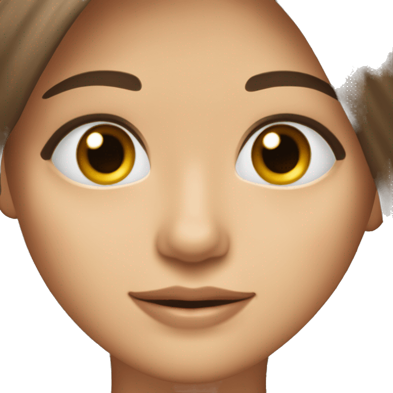 Braune haare, helle Haut, brune Augen, sommersprossen, Wimpern, lachen  emoji