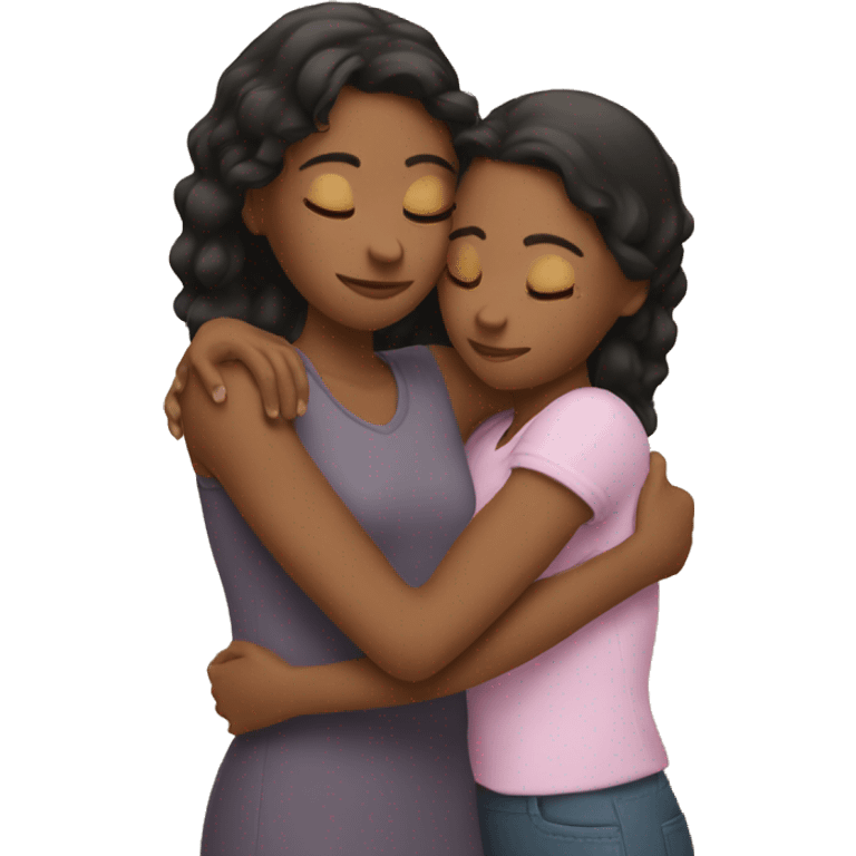 Sisters hugging  emoji