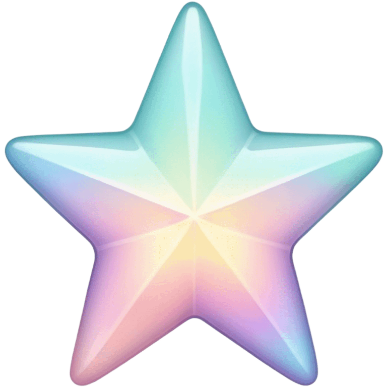 Pastel transparent star emoji