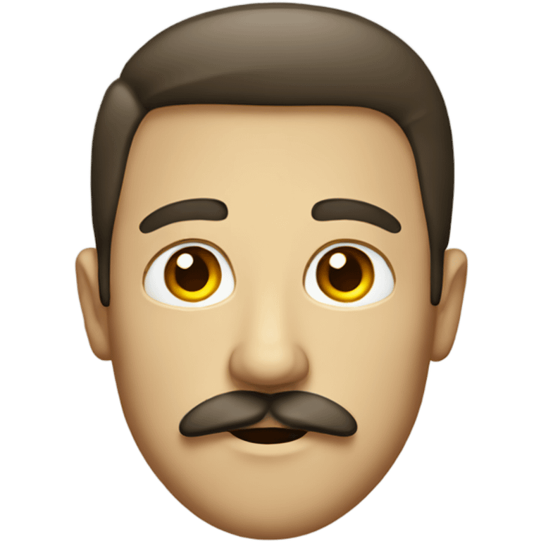 male portrait with mustache emoji