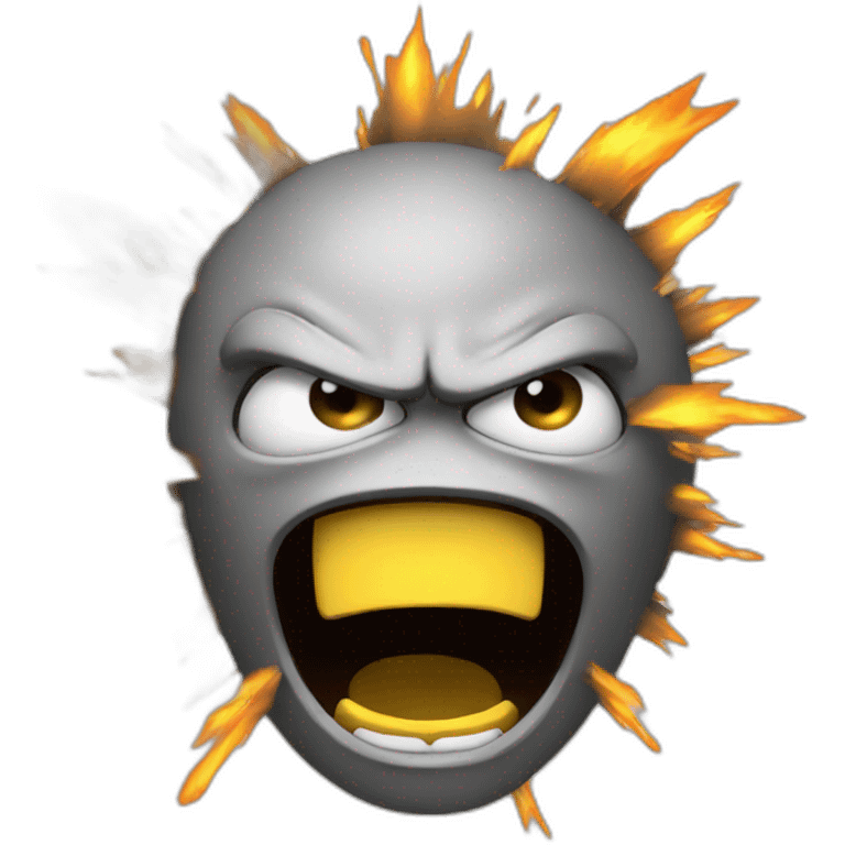 angry with exploding head emoji