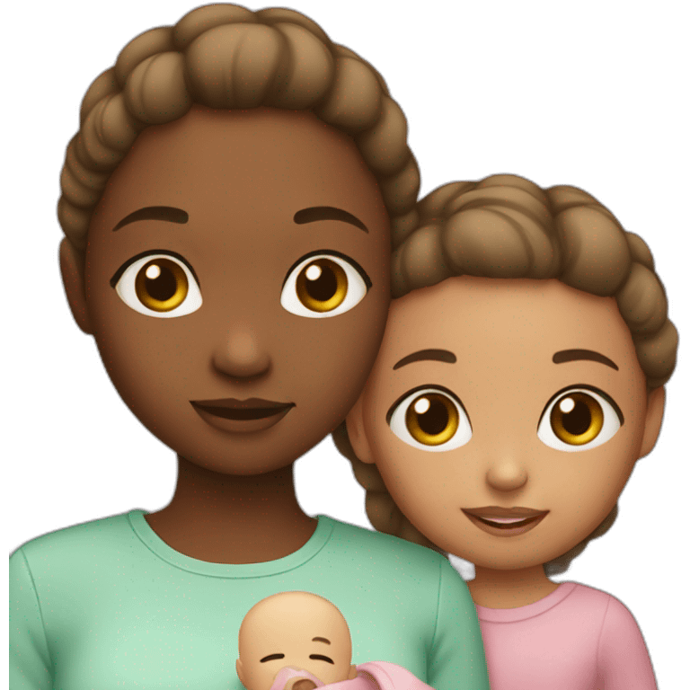 Girl with baby girl emoji