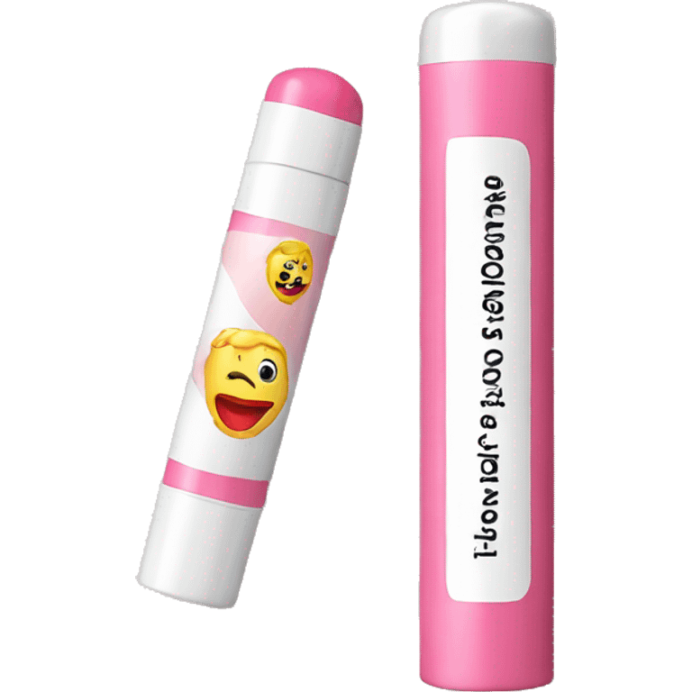 lip balm with label emoji