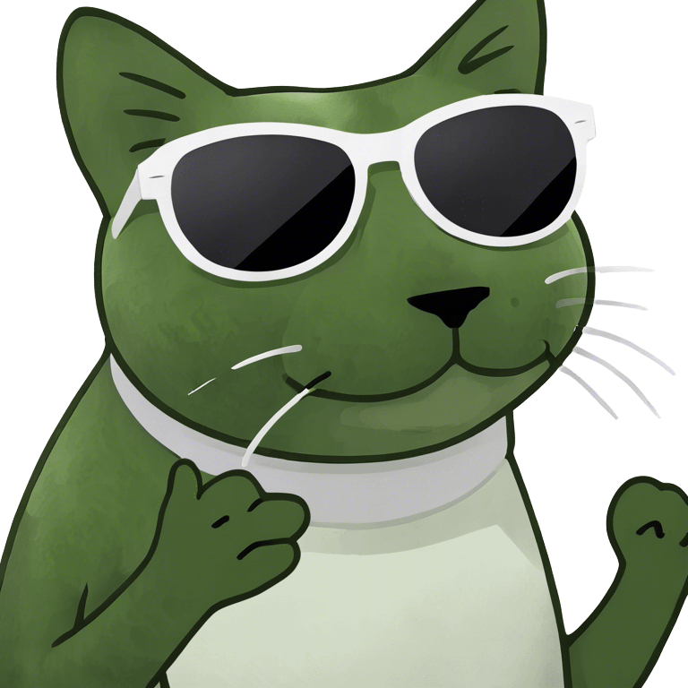 Cat with sunglasses emoji