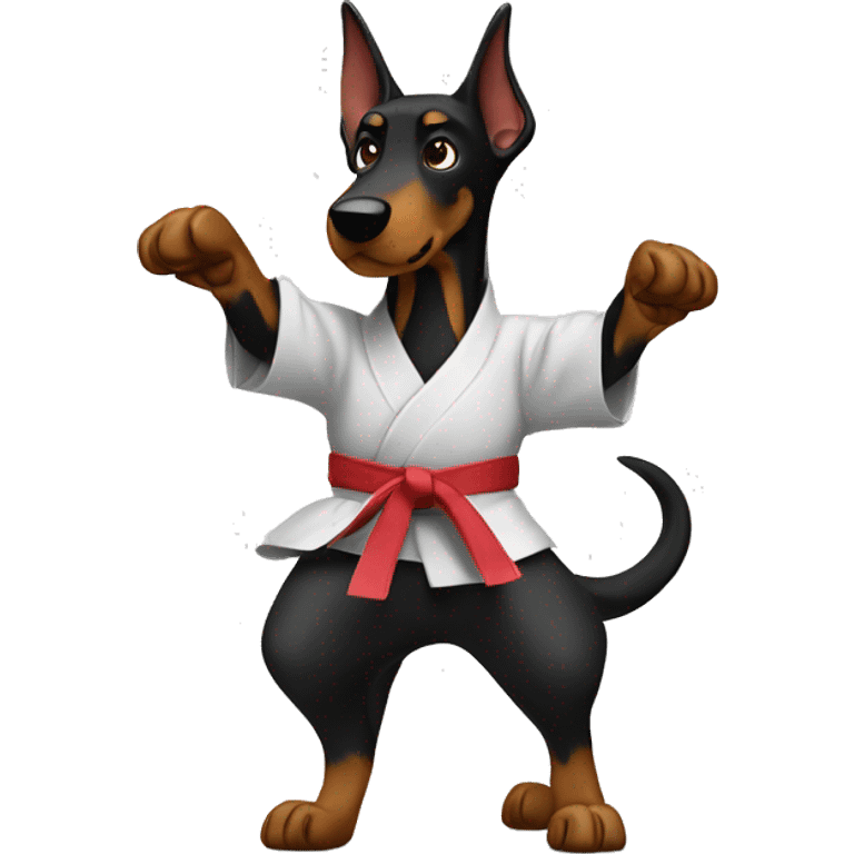 doberman karate emoji