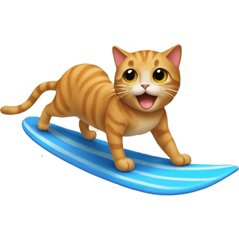 cat surfing  emoji