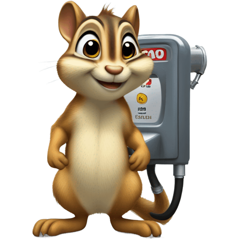 Chipmunk at a gas pump emoji