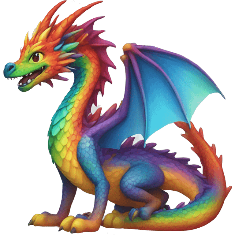 Rainbow dragon emoji