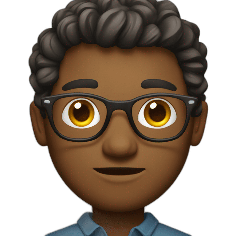 ux designer with smart face and bright eyes emoji