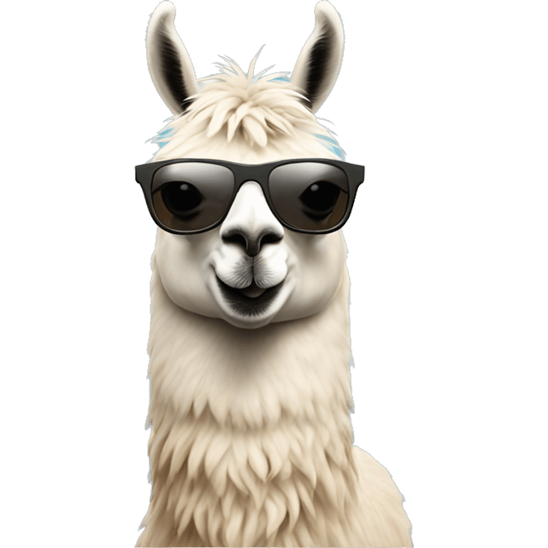 Llama wearing sunglasses emoji