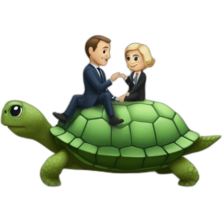 macron sur tortue emoji