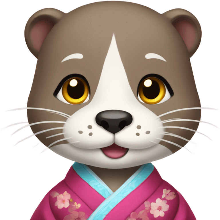 a otter face wearing traditional korean hanbok emoji