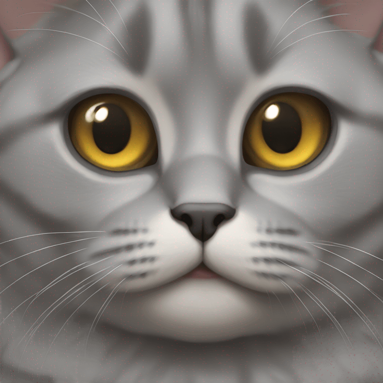 gray british cat emoji