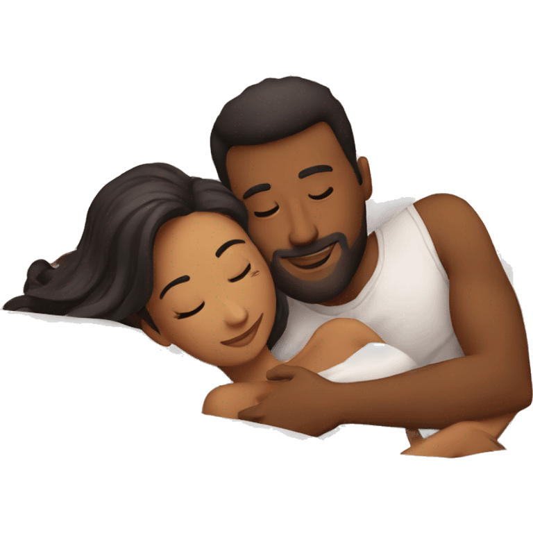 Pareja en la cama emoji