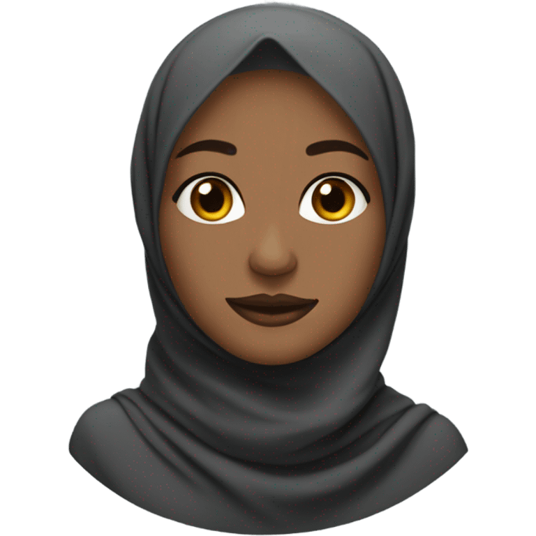 black hijabi with a mole on her jose emoji