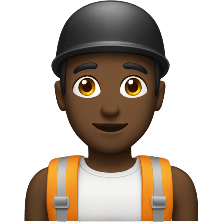 Hombre negro con casco emoji