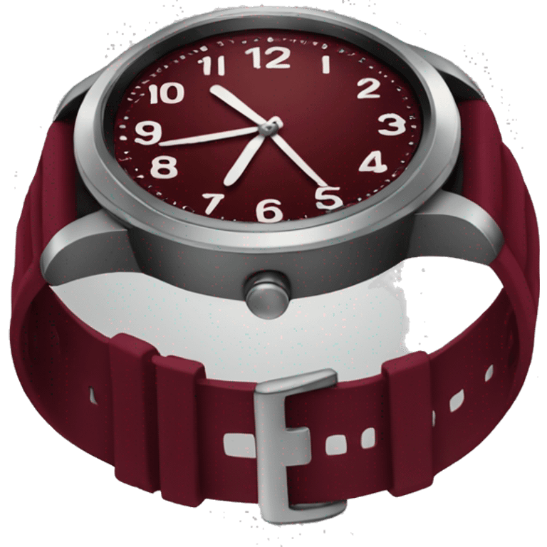 Dark red watch emoji