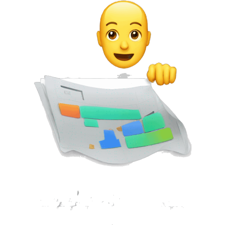 Laptop screen with bad metrics emoji