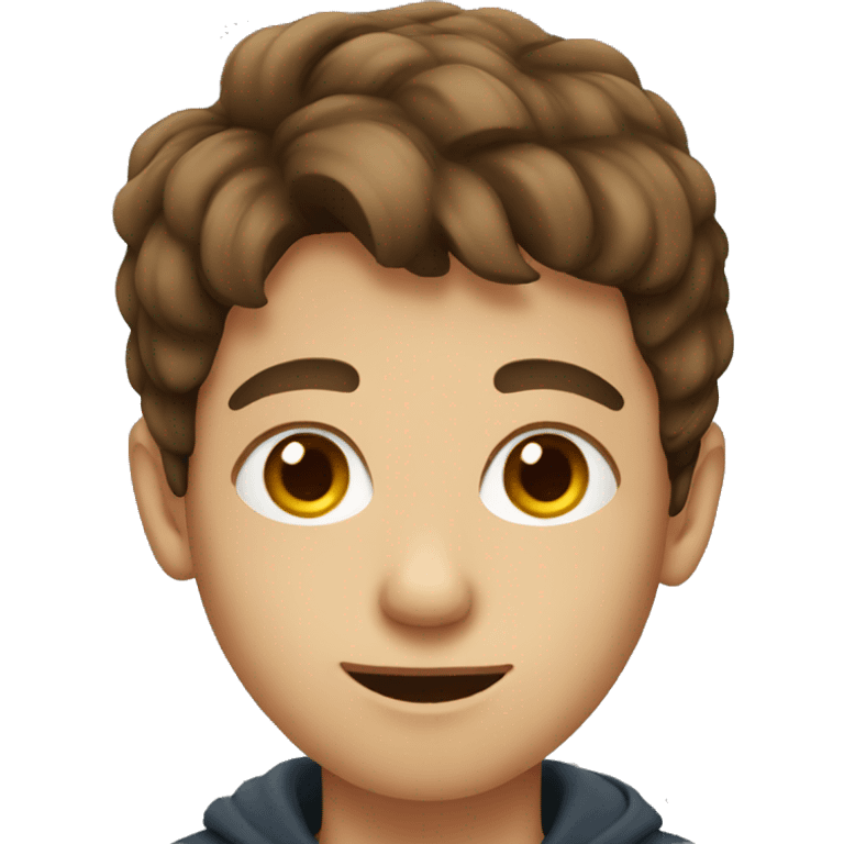 boy with brown hair portrait emoji