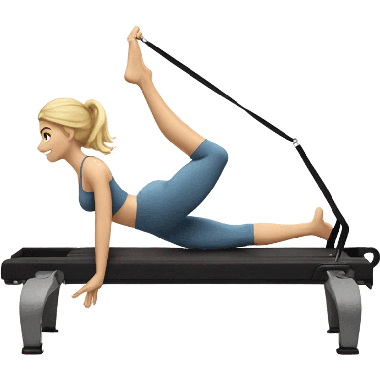 blonde girl on reformer emoji