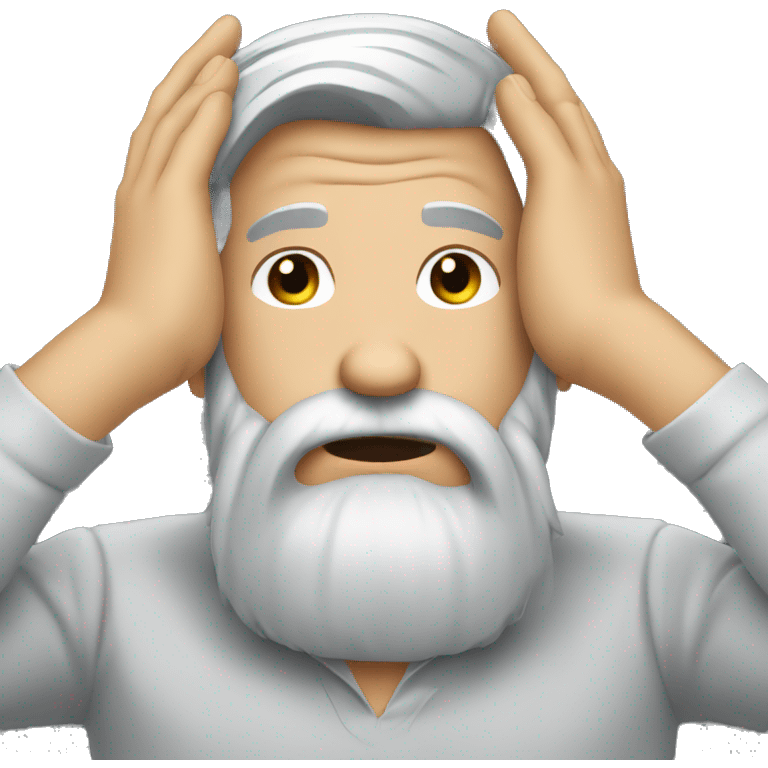 face palm grey hair beard emoji