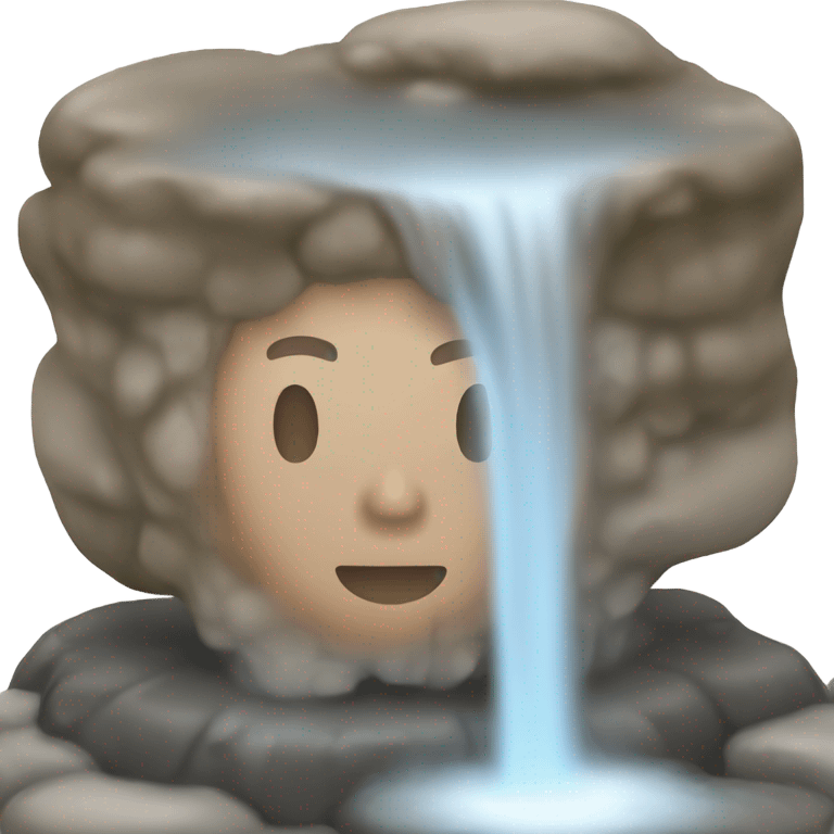 Man sitting on a geyser emoji