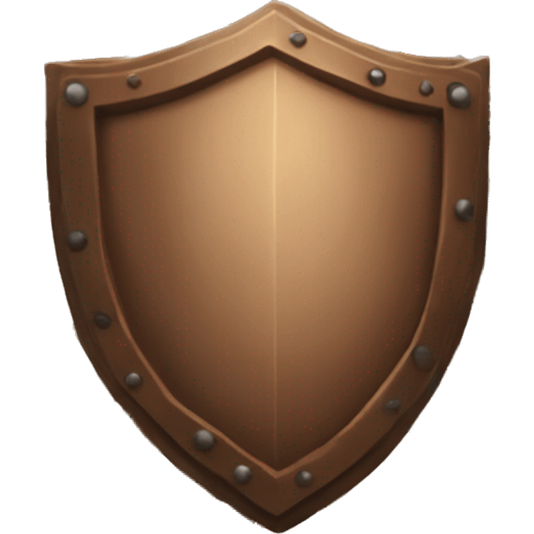 round brown shield emoji