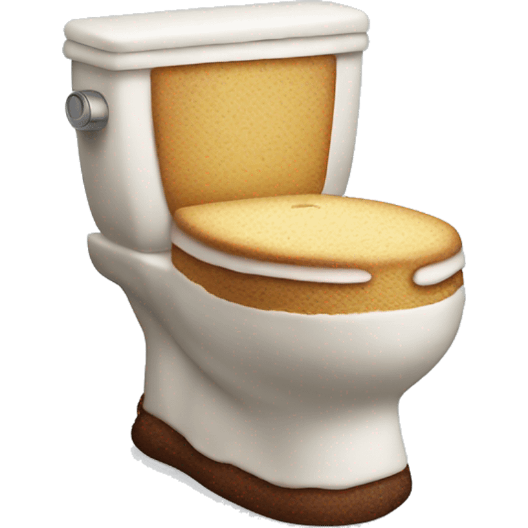 Toilet made out of cake emoji