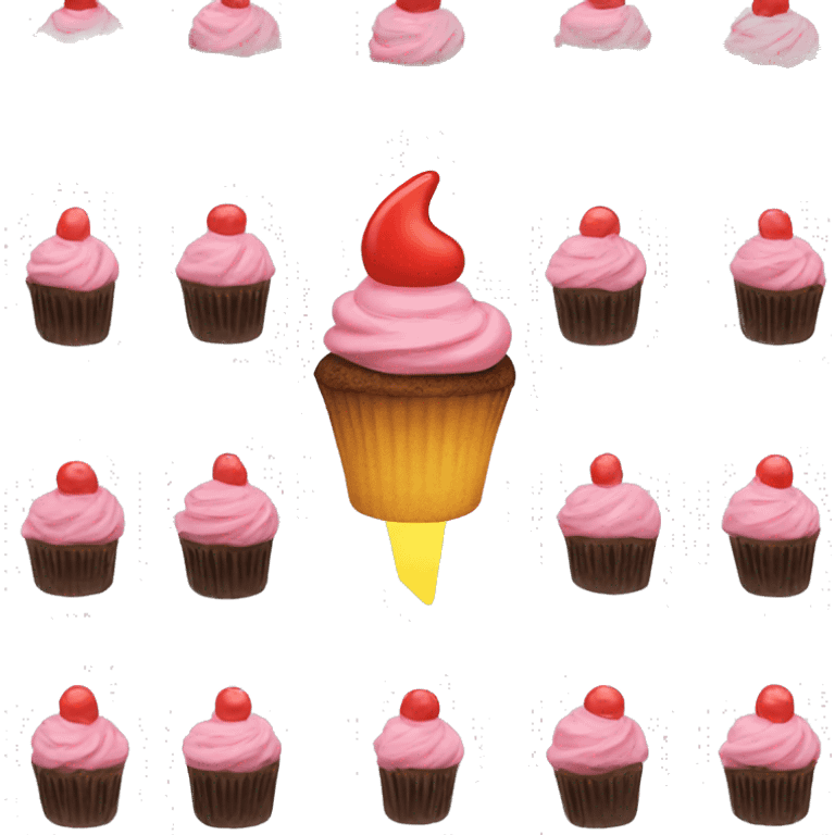 cupcake in the shape of a lightbulb emoji