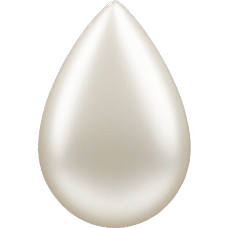 White pearl teardrop shape emoji