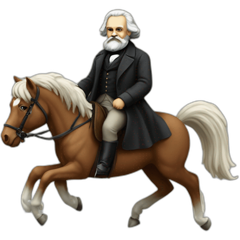 karl marx flies on ponies emoji