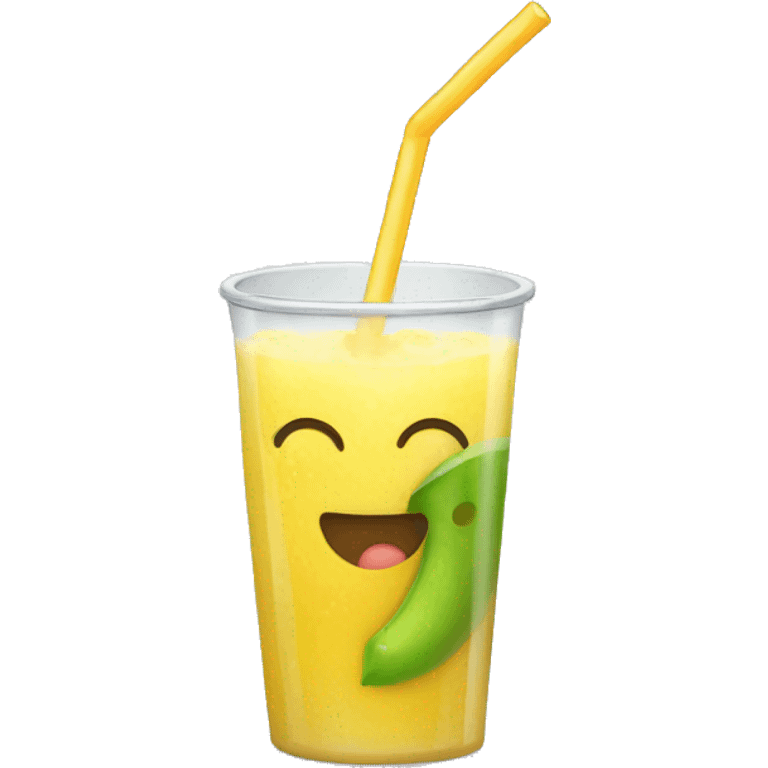 Android tomando suco emoji