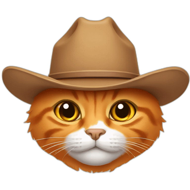 orange cats with cowboy hats emoji