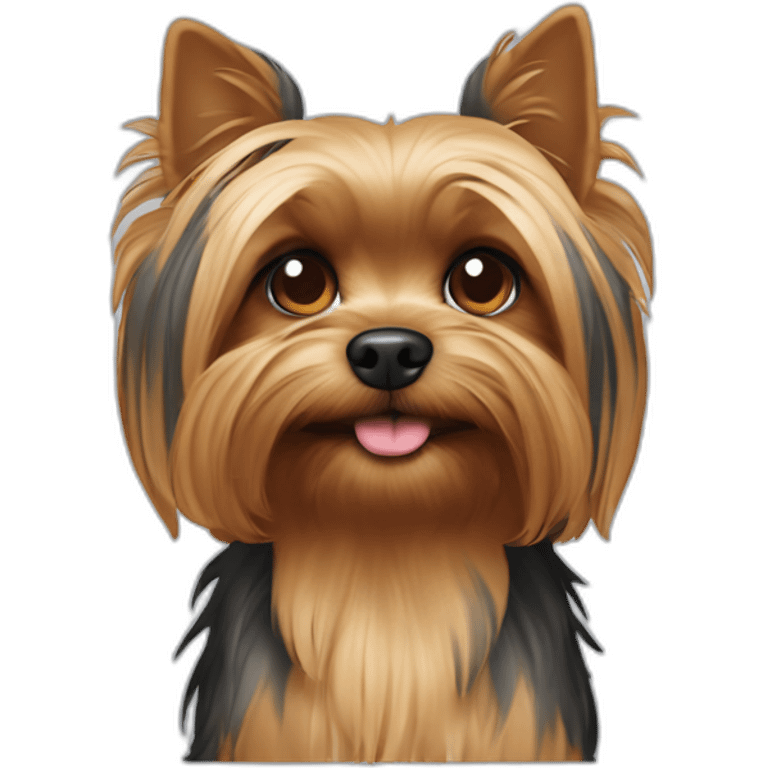 perro chiquito mezcla de yorki despeinado feo viejo pelo negro emoji