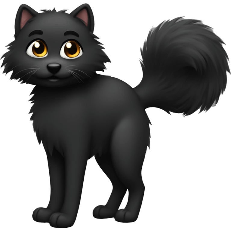 Black Furry Tail  emoji