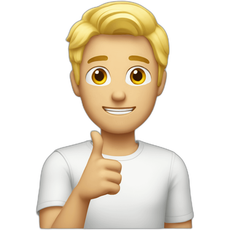 Blonde man signaling ok emoji