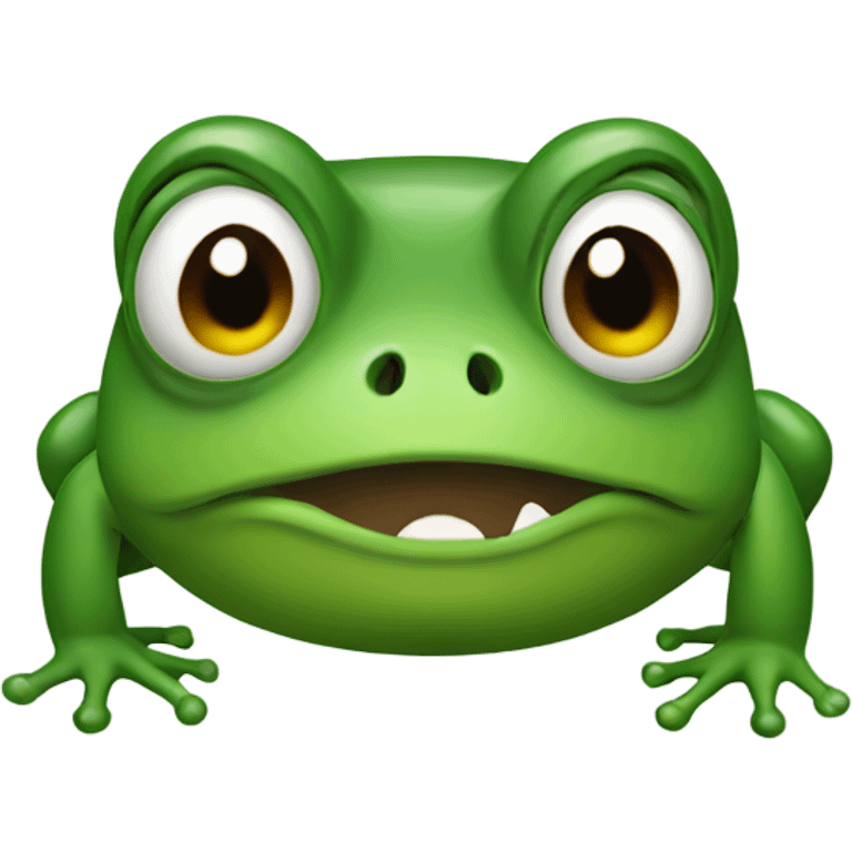 Angry frog with mullet emoji