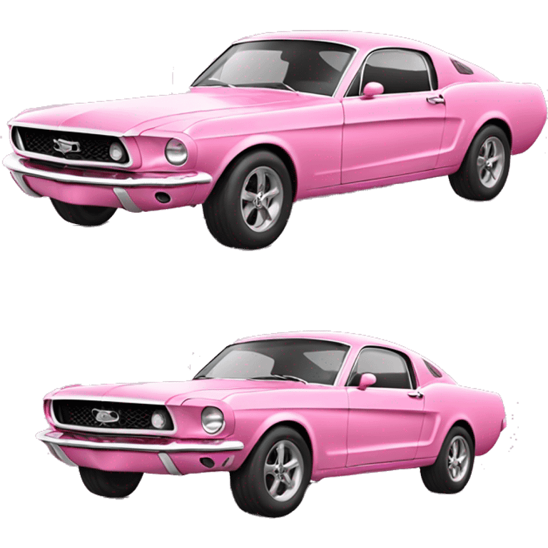 A pink mustang car emoji