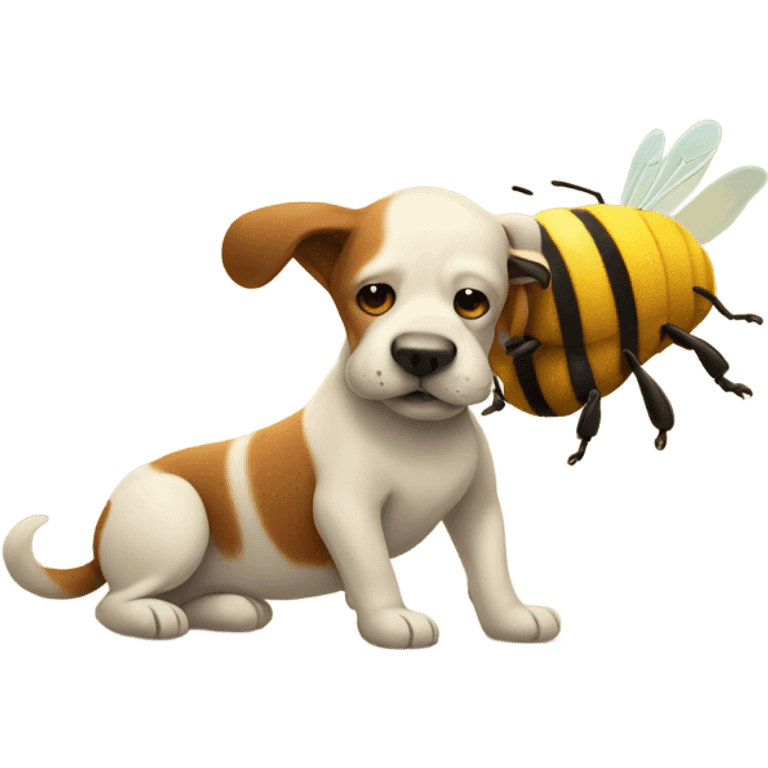 dog knee bee emoji