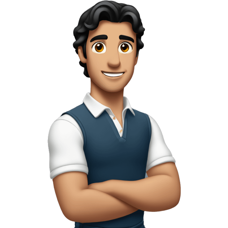 Prince Eric wearing a polo shirt  emoji