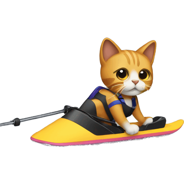 Cat on waterskis emoji