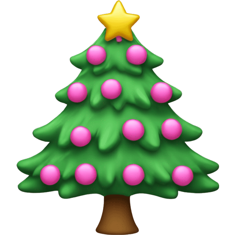 Pink Cutsey Christmas tree emoji