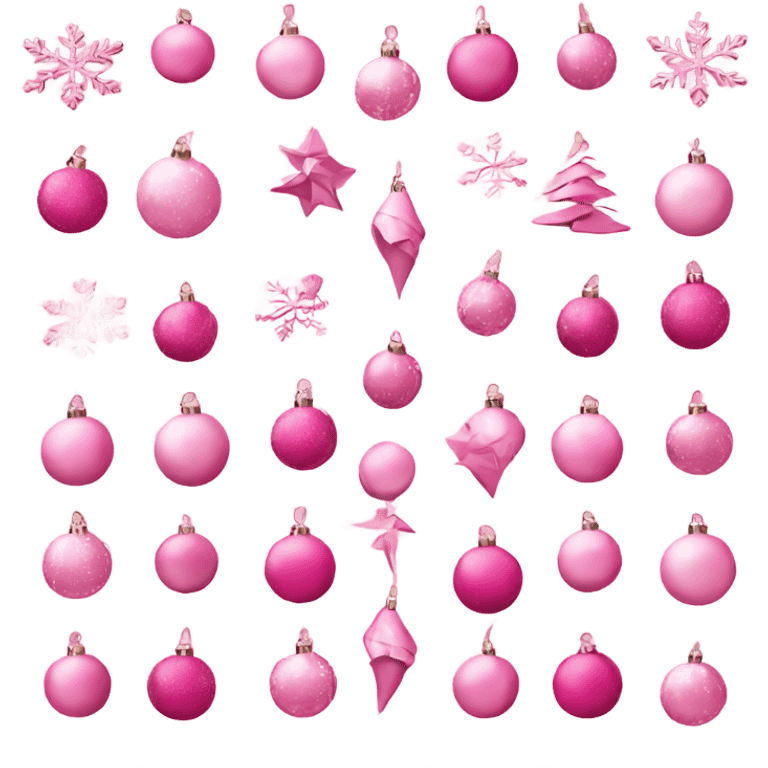 Pink Christmas emoji