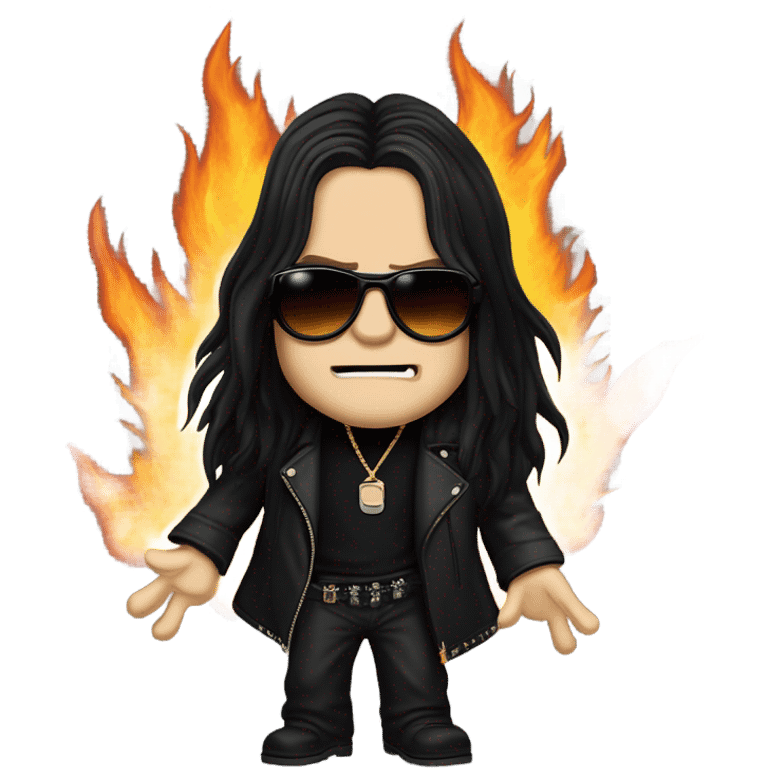 Ozzy Osbourne on fire emoji